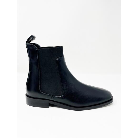 EVERLANE Italian Leather Square Toe Chelsea Boots Black SZ 7 READ - Picture 13 of 16